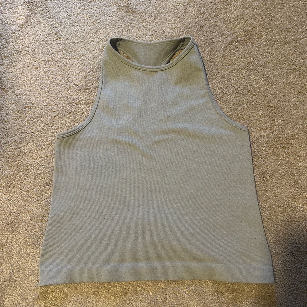 Free People Gray Ribbed Tank M/L